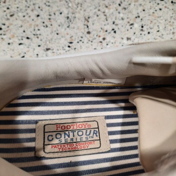 FootJoy Contour Series 94149 Womens Size 9 White/Tan Soft Spikes Golf - Picture 5 of 6